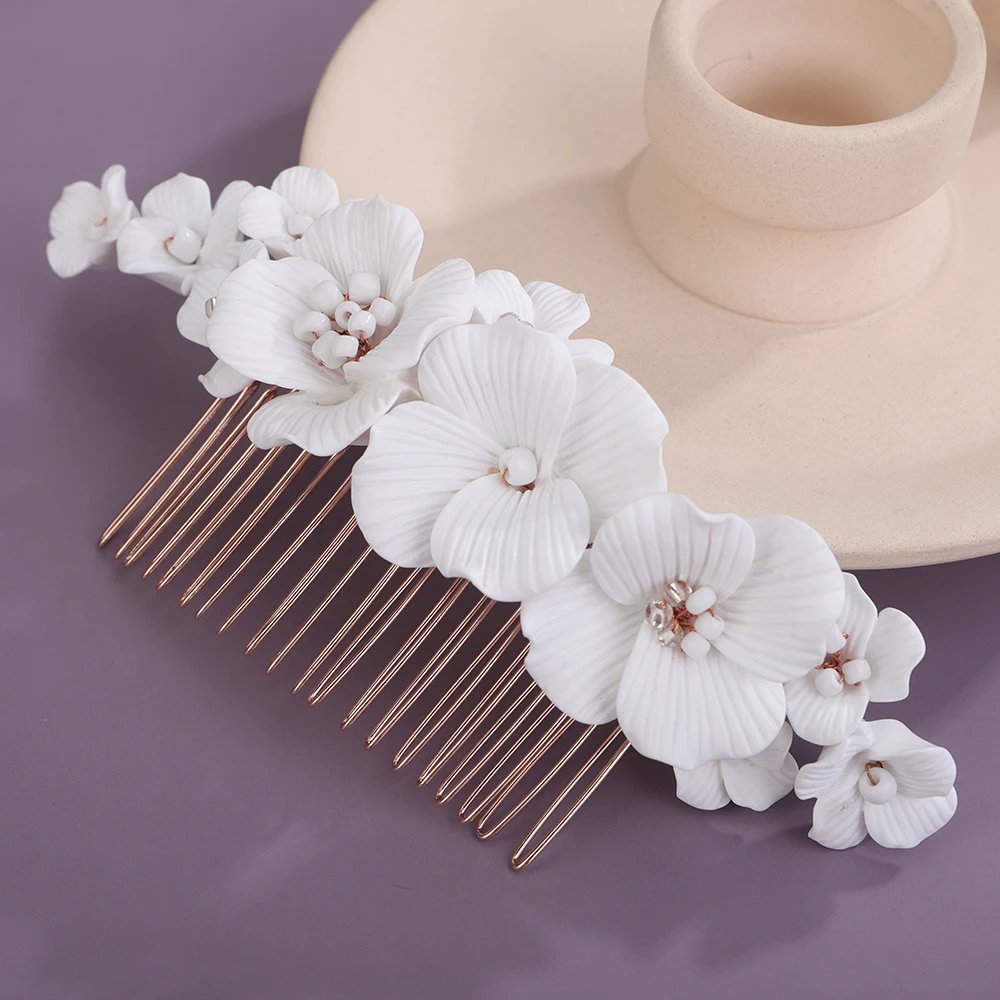 Women Flower Hair Comb