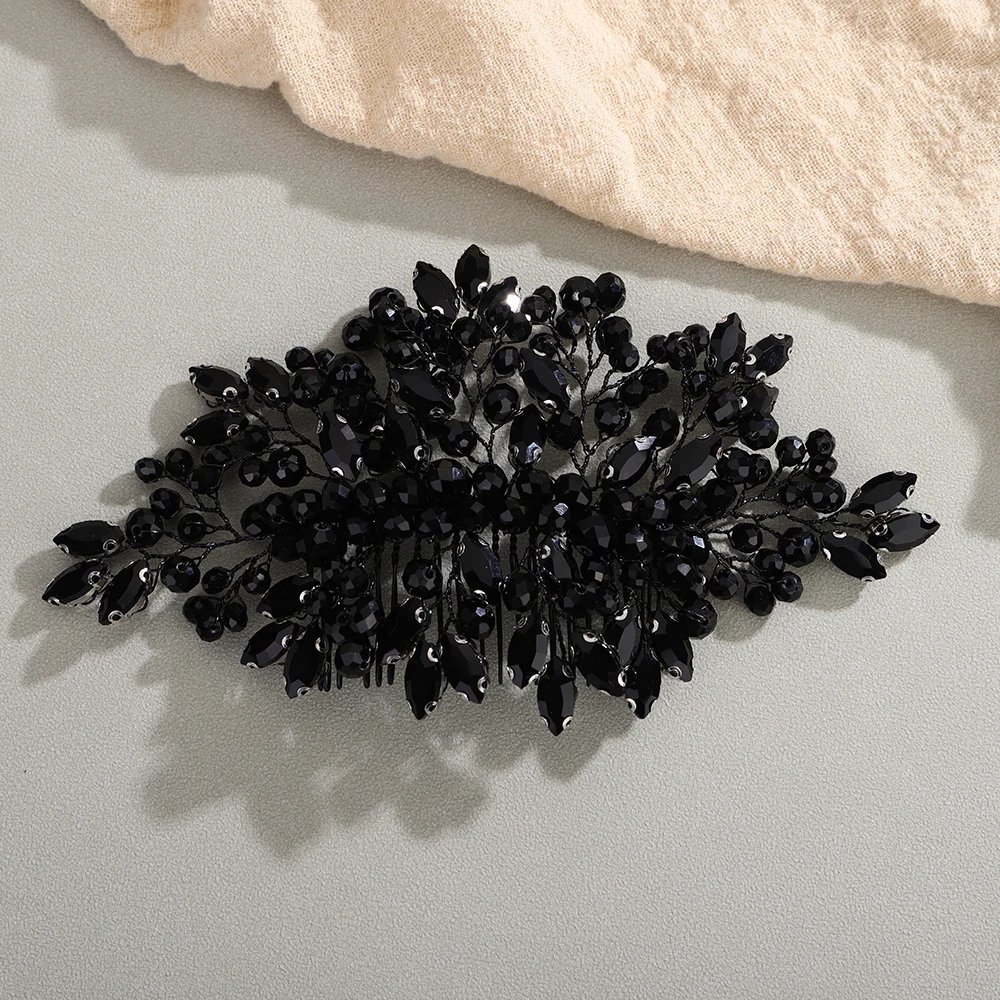 Rhinestone Crystal Hair Comb for Women Bride Handmade Wedding Hair Jewelry Accessories Fashion Party Headpiece Bridal Headwear